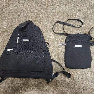 Baggalini Metro Backpack with wristlet and cross body purse
